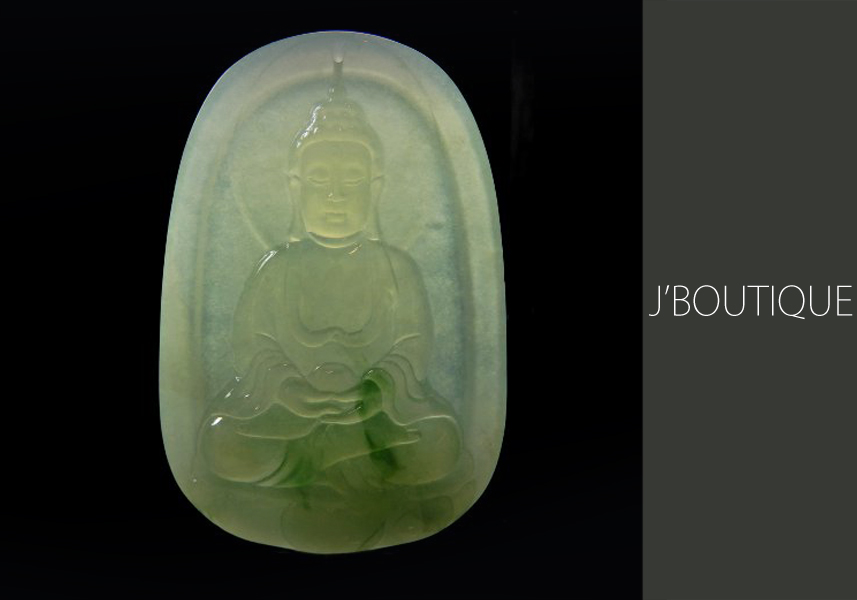 新品　ミャンマー天然翡翠-観音像のペンダントトップ 中央宝石鑑別書付 5月誕生石 新品 ミャンマー天然翡翠-観音像のペンダントトップ 中央宝石鑑別書付
