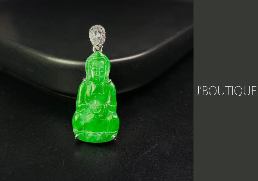 本翡翠k18素晴らしいレア風景画無事御守り