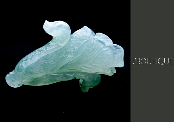 ミャンマー産天然無処理翡翠 白菜 ペンダント 薄緑