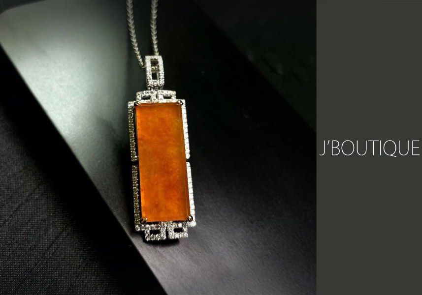 ミャンマー産　天然本翡翠　A貨　氷種　黄翡　ネックレス ミャンマー産 天然本翡翠 A貨 氷種 黄翡 ネックレス ミャンマー