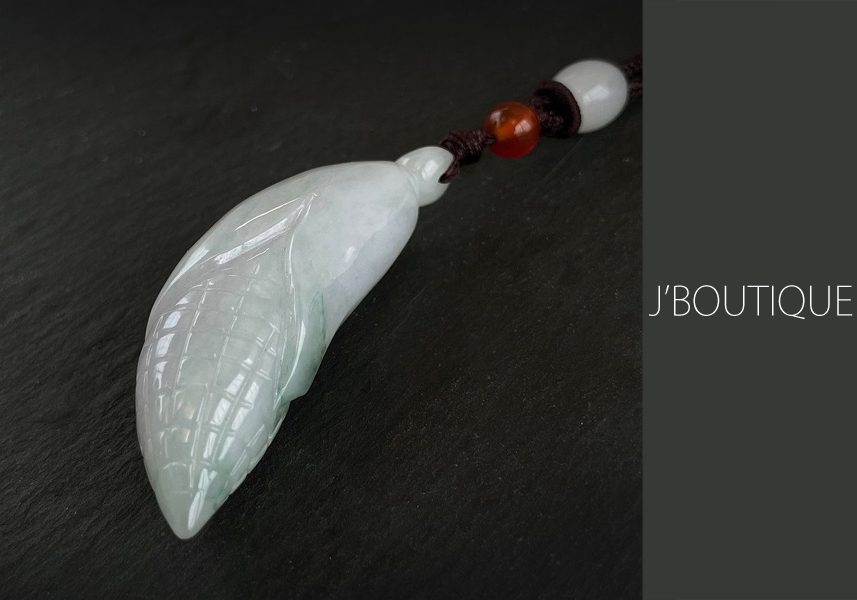 ミャンマー産天然無処理翡翠 とうもろこし コーン ペンダント