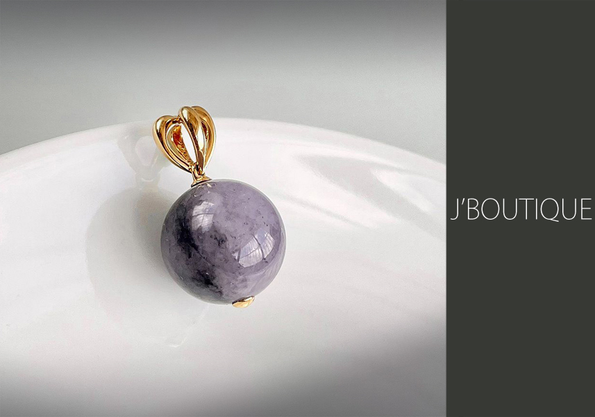 ミャンマー産天然無処理翡翠 ボール 珠 ジュエリー ペンダント