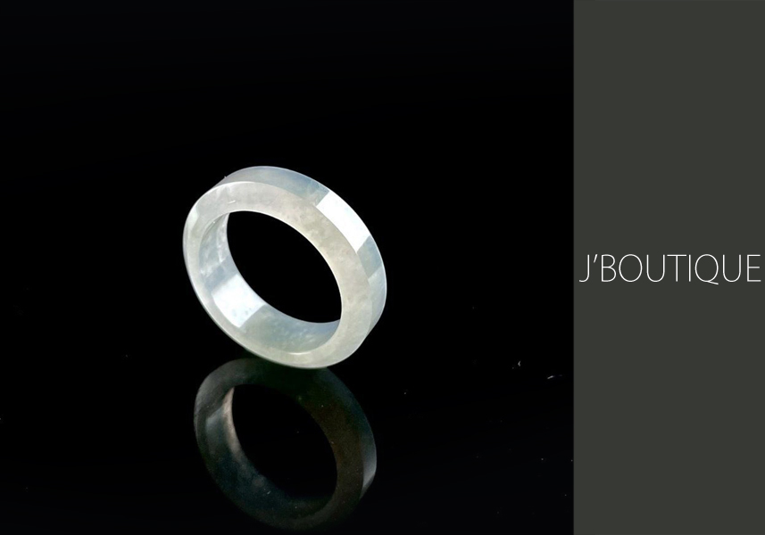 翡翠 くりぬき リング 指輪 ペンダント ホワイト 冰