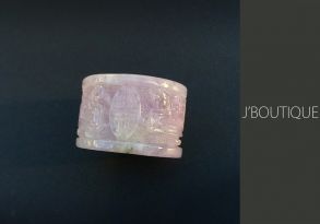 ミャンマー産天然無処理翡翠 指板 リング 指輪 ペンダント 手石 薄ラベンダー