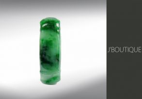 ミャンマー産天然無処理翡翠 竹 ペンダント 手石 インテリア 明緑 艶緑