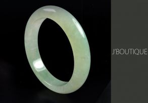 A-Grade Natural Myanmar Icy Light Green Jadeite Jade Bangle