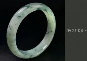 A-Grade Natural Myanmar Icy Off White, Pale Green and Deep Green Jadeite Jade Bangle / Bracelet