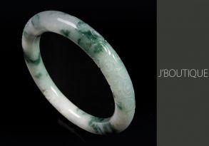 ミャンマー産天然無処理翡翠 カボッション ジュエリー リング 指輪 翠緑 冰 K18 ホワイトゴールド