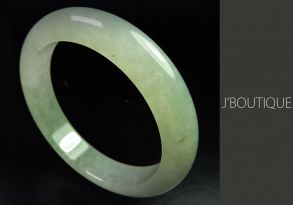 A-Grade Natural Myanmar Icy Pale Blue Green Jadeite Jade Bangle