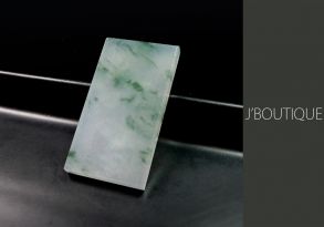 ミャンマー産天然無処理翡翠 吉祥 ホワイト ルース 手石 インテリア 濃緑 冰