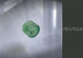 ミャンマー産天然無処理翡翠 管環 玉環 ビーズ ペンダント 手石 インテリア 薄青緑 薄緑 冰