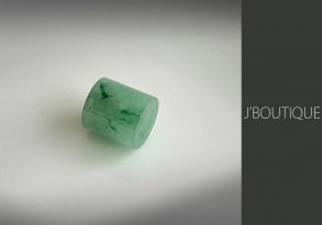 ミャンマー産天然無処理翡翠 ビーズ 管環 ペンダント 手石 インテリア 薄緑 薄明緑 冰