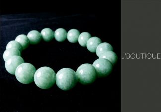ミャンマー産天然無処理翡翠 ブレスレット 白緑