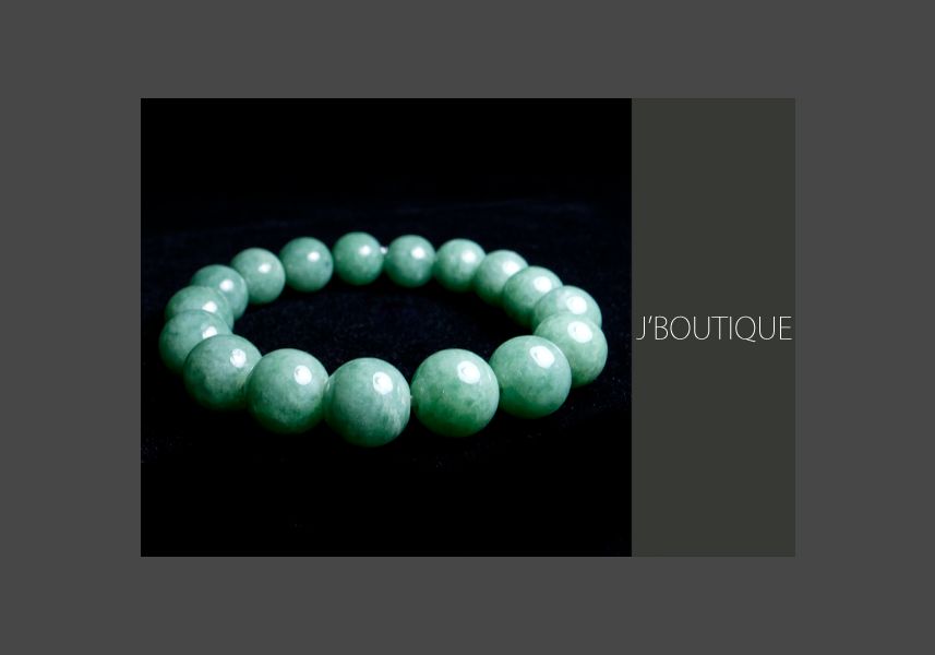 ミャンマー産天然無処理翡翠 ブレスレット 白緑