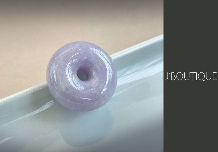 ミャンマー産天然無処理翡翠 玉環 ドーナツ ペンダント 手石