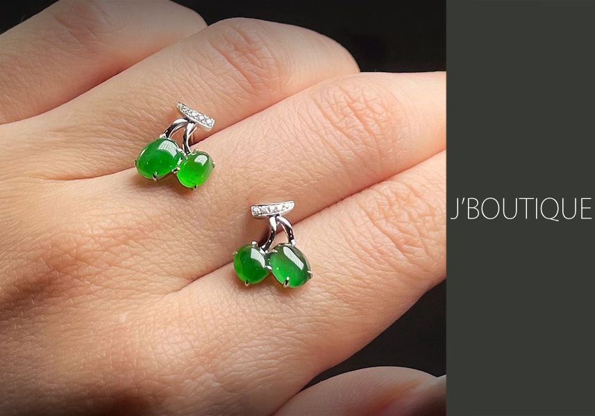 天然ミャンマー本翡翠 925シルバー ピアス 天然ミャンマー本翡翠