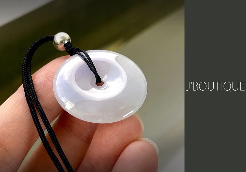 ミャンマー産天然無処理翡翠 ボタン 吉祥 ペンダント 手石